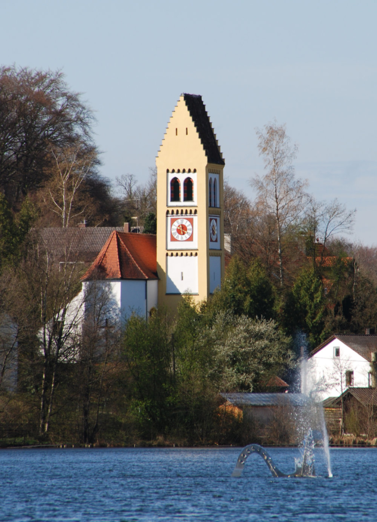 Weßling Kirchturm Mariä Himmelfahrt Büchertürme